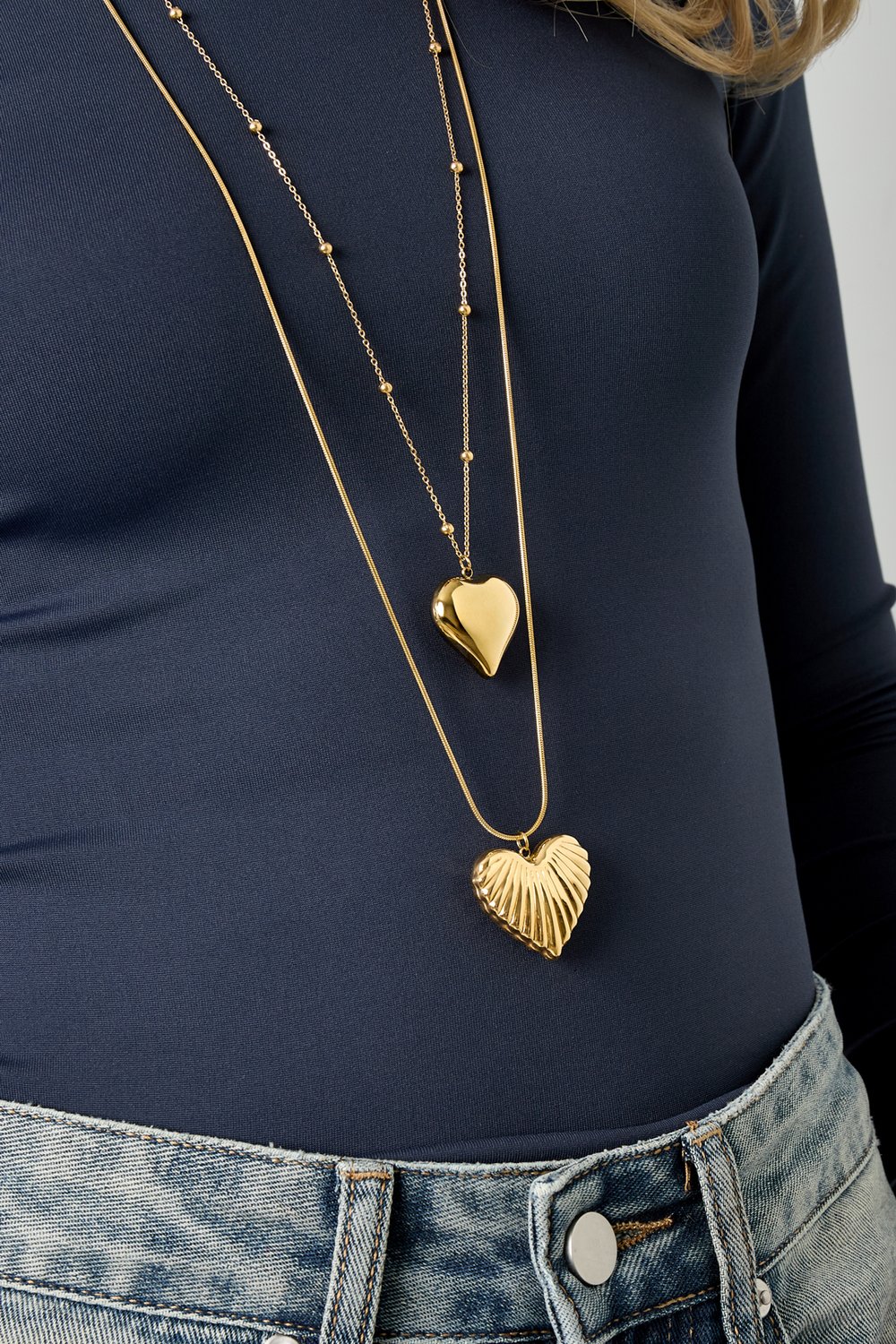 Stainless Steel Long Necklaces Heart Casual Daily Simple Series Women's jewelry h5Picture3